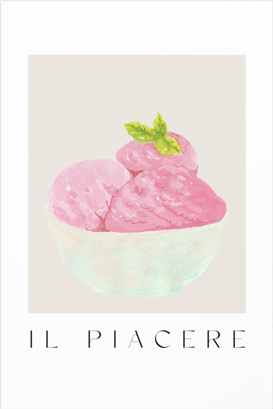 Il Gelato - Acquarelli Italian Gelato Poster