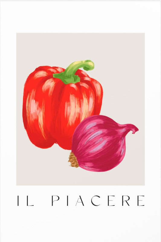 La verdura - Acquarelli Italian Vegetables Poster